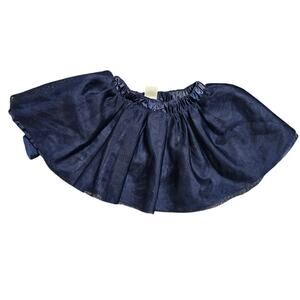 Old Navy Girls Navy Blue 0-3 Months Lined Tulle Skirt w/ attached diaper cover